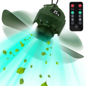 Ventilatore da Soffitto LED Portatile con Batteria USB da 5200mAh, Lanterna Sospesa per Tenda, 3 Velocità di Ventilazione, 3 Livelli di Luminosità, Accessorio da Campeggio - Product Image 2