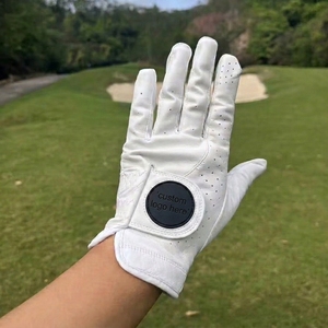 Gant de golf OEM en cuir PU, logo personnalisé, adhérence douce, respirant, léger, perforé, marque privée, faible MOQ, main gauche, sport, sur mesure - Product Image 1