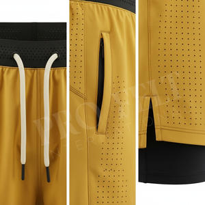 High Quality Polyester 2 in 1 Running Shorts Breathable Custom Logo Gym Fitness Training Athletic Inner <b>Compression</b> Shorts Men's - Product Image 4