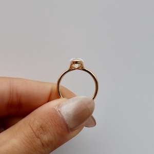 2.50 Ct Moval Cut Solitaire Engagement Ring <b>Moissanite</b> Half Bezel Set Solid Gold Fine <b>Jewelry</b> For Women's - Product Image 3