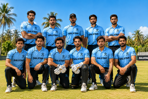 Uniforme de Cricket Elegante y Transpirable para Mayor Comodidad, Uniforme de Cricket Personalizado al por Mayor con Logotipos de Patrocinadores del Equipo - Product Image 5