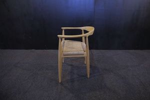 เก้าอี้ทานข้าว CHA71 พร้อมโครงไม้สักแท้และงานสานหวายสังเคราะห์ - Product Image 4