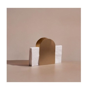 Porte-serviettes, doré, idéal pour la décoration de restaurant, artisanat métallique, vente en gros - Product Image 4