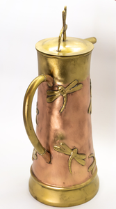 Bouilloire à thé en cuivre pur, design bicolore, avec poignée isolée, aspect haut de gamme, design en relief, articles de vaisselle - Product Image 3