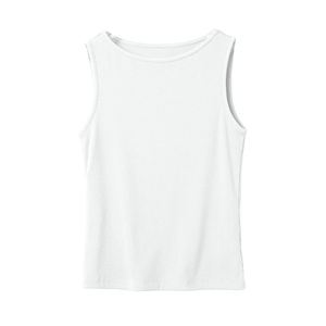 Top Deportivo de Algodón y Elastano de Alta Calidad para Mujer, Estilo Ribbed, Básico, Elástico, Liso, Blanco, Personalizado, Top Corto de Yoga para Mujer - Product Image 1