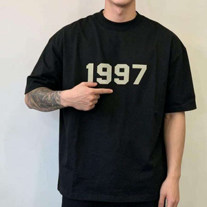 Camiseta Oversize Lisa de Algodón 100% de Alta Calidad Fear 1997 para Impresión, Hombro Caído, Peso Pesado - Product Image 4
