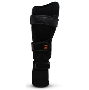 Nouveaux protège-tibias personnalisés avec logo pour le kickboxing et le Muay Thai, en PU, légers et durables, avec lacets, pour la protection des jambes et des pieds. - Product Image 3