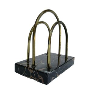 Marbre Et Tuyau En Acier Porte-Serviettes En Laiton Antique Pièce Maîtresse De Haute Qualité Unique Tissu Stand Longue Durée Qualité Facile Mobile - Product Image 1