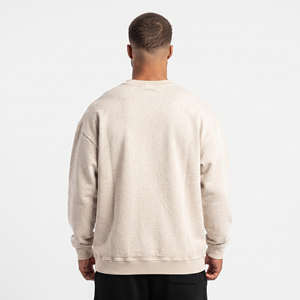 Sudadera de cuello redondo para hombre con lavado ácido, corte oversize, hombros caídos, forro transpirable, tejido French Terry ecológico, estilo casual de primavera - Product Image 6