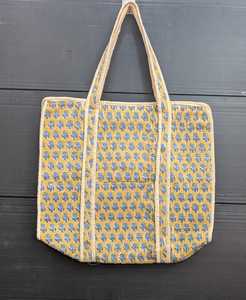 Sac fourre-tout matelassé imprimé à la main style ethnique pour femme avec fermeture éclair, idéal pour le shopping et la plage, cadeau pour elle - Product Image 6