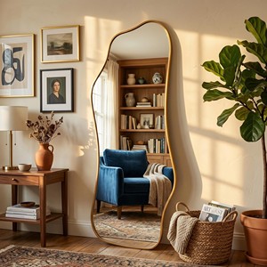Sheesham Wood with Brass Hinges wooden wall <b>mirrors</b> and <b>mirror</b> frames OEM Custom Wholesale | Aqdus Saleem India - Product Image 5