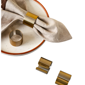 Anneau de serviette en métal de forme ronde plaqué or pour la décoration de table de mariage, porte-serviettes personnalisés de luxe faits à la main - Product Image 5