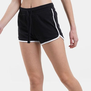 Shorts Bermuda de Cintura Alta para Mujer, Logotipo Personalizado, Felpa de Algodón, Transpirables, de Secado Rápido, Teñido Liso, Cintura Elástica, Verano - Product Image 6