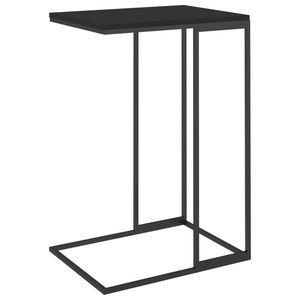 Mesa Auxiliar Pequeña y Resistente de Madera Sintética Negra, Mesa de Noche - Product Image 5