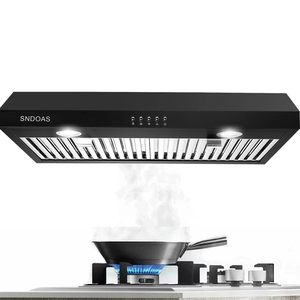 Nouveau Ventilateur de cuisine encastrable sous armoire 30 pouces, Noir et Argent, avec LED, 600 CFM, 3 vitesses - Product Image 3