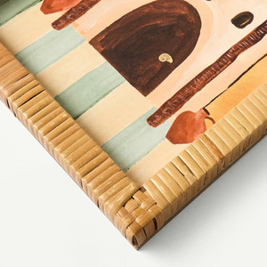 Décoration de table rustique en rotin tressé fait main, impression numérique couleur intégrale horizontale pour affichage d'œuvres d'art - Product Image 3
