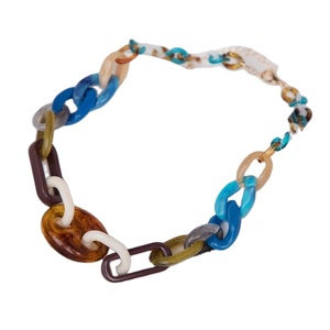 Collier en bois naturel et perles de résine multicolore nouveau Design meilleur prix collier bijoux de mode - Product Image 1