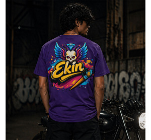 Camiseta Personalizada de Manga Corta con Hombros Descubiertos, Estampado Digital, 100% Algodón para Hombre, Blusa de Verano con Logotipo de Impresión Digital Personalizada - Product Image 4