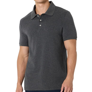 Polo homme slim fit en interlock, manches courtes, extensible, doux, décontracté, performant et élégant - Product Image 1