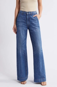 High Quality Women's Winter Mid Waist Loose Solid Woven Denim Overalls Fashionable Casual Party Use Wide Leg Pants - Product Image 4