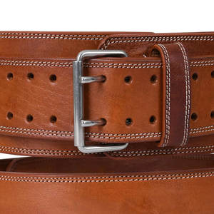 Ceinture de musculation en cuir de vachette avec logo personnalisé, ceinture de soutien robuste pour la musculation en salle de sport, style unique - Product Image 4