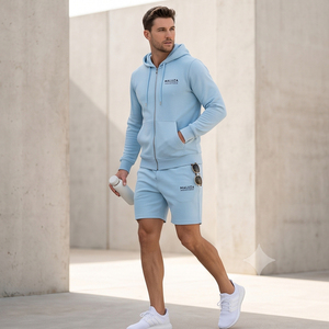 Conjunto Deportivo de Dos Piezas Personalizado con Estampado por Transferencia de Calor, Unisex, para Verano, Ecológico, Transpirable, Tallas Grandes, Secado Rápido, Pantalones Cortos - Product Image 4