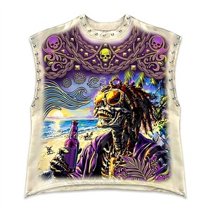 Custom Rhinestone DTG Print <b>Tank</b> <b>Top</b> 100% Cotton Soft Fabric Breathable Quick Dry Crew Neck Street Style Unisex Comfort Wear OEM - Product Image 1