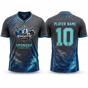 New Custom Soccer Club Jersey Breathable Polyester Mesh Fabric Sublimation Printing <b>Moisture</b> Wicking Team Fit - Product Image 1