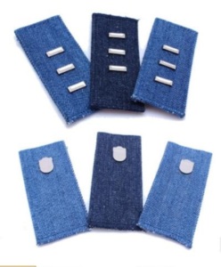 AA0247 Waist Extender Hook |Denim Waist Extender Button for Jeans and Skirt <b>Comfy</b> Metal Buttons Assorted Colors - Product Image 1