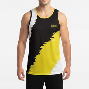 Quick Dry Breathable Casual 100% Polyester Tank Top Wholesale Low Price Sleeveless Workout Fitness Wear Sublimation Gym Vest for - Product Image 1