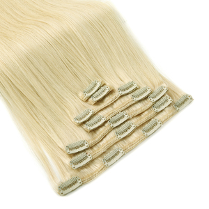 KSWIGS Extensions de cheveux chinois en gros, à clipser, Remy, texture lisse, cheveux humains, extrémités épaisses, résistantes à la chute - Product Image 5