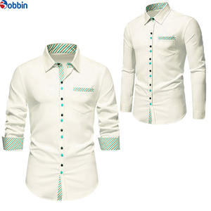 Camisa Casual de Verano para Hombre, Manga Larga, Cómoda y Transpirable, con Rayas Blancas, Estilo Clásico, Precio OEM - Product Image 3