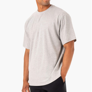 T-shirt décontracté à manches courtes et col rond en coton 200 g/m² pour homme, couleur unie, coupe ample, design vierge, vente chaude - Product Image 6