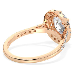 Anillo de Compromiso REYES con Diamante Ovalado de 2.1 Quilates, Certificado IGI, para Mujer, Oro Rosa de 14K, Regalo de Boda, Joyería Fina, Venta al Por Mayor - Product Image 4