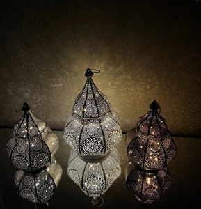 Linterna Blanca para Ramadán y Eid, Hecha a Mano en Hierro, Ecológica, Duradera, Decoración Islámica para el Hogar, Proveedor OEM Personalizado - Product Image 3
