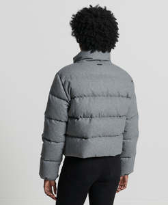 Winter Hiking Knitted Breathable Lightweight Quilted Puffer <b>Jacket</b> Premium Women Crop Bubble <b>Jacket</b> - Product Image 3