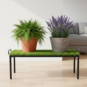 Soporte de Metal para Plantas Apollo 2.O con Césped Verde, Porta Macetas Decorativo para Balcón - Product Image 2