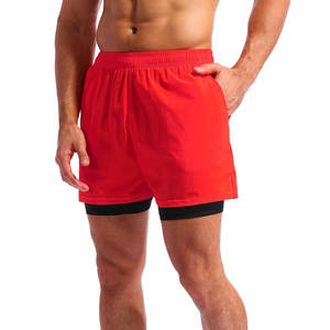 New Style Custom Made Men Double <b>Layer</b> Shorts Solid Casual High Quality Quick Dry Breathable Eco-Friendly Made in Pakistan - Product Image 1