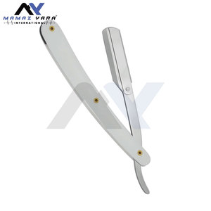 Rasoir professionnel pour barbier, rasoir droit à lame unique pour hommes, système de verrouillage pivotant, manche en acier inoxydable et plastique, outil de rasage - Product Image 4
