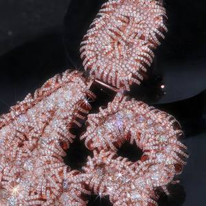 Nuevo Diseño GRA Joyería Hip Hop Plata de Ley 925 VVS Moissanita Redonda Letra 48 Colgante para Cadenas Cubanas - Product Image 5