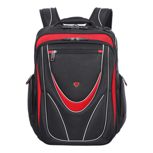 Sporty Carbon-Aesthetic Laptop <b>Backpack</b> Water-Repellent High-Capacity Business Rucksack with Aerodynamic Design and Shockproof - Product Image 3
