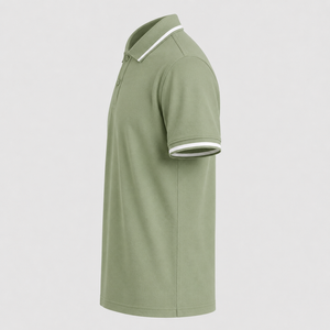 Men Premium Contrast Stripe Polo <b>Shirt</b> Soft Breathable Short Sleeve Casual Summer <b>Collar</b> <b>T</b> <b>Shirt</b> for Sports and Daily Wear - Product Image 3