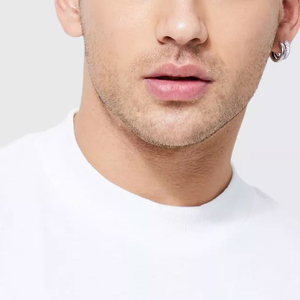 T-shirt blanc surdimensionné pour homme avec imprimé lettres en relief, style streetwear, manches courtes, col rond, jersey de coton - Product Image 3