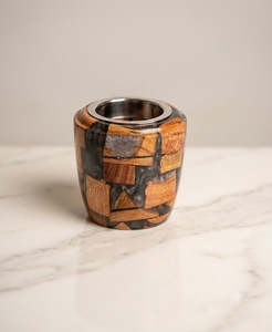 Quemador de Aroma Religioso de Sándalo Hecho a Mano, Mini Mubkhar con Incrustaciones de Hueso y Resina Epoxi, Decoración, Regalo - Product Image 5