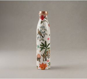 Compre con la Mejor Oferta: Botella de Cobre Esmaltado con Diseños Florales para Yoga, Gimnasio, Oficina y Viajes - Product Image 5