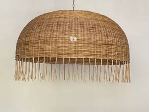 Adjustable Height Handmade Bamboo Rattan Lampshade for Indoor Decoration in Bedrooms Living Rooms Dining Rooms - Product Image 3