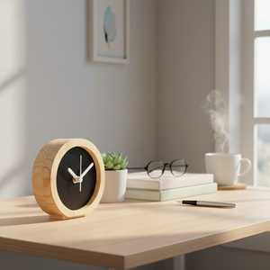 Horloge de table en bois brut irrégulier, 30 cm, fourniture artisanale pour horlogerie - Product Image 5