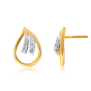 Pendientes de Diamantes de Oro Amarillo de Lujo Sheer Elegance, Corte Brillante Redondo, Color H, para Uso Diario de Mujeres, Chapados en Oro de 18K - Product Image 3