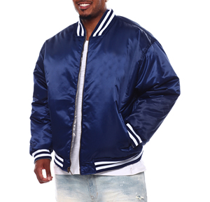 Wholesale Oversized Button Up Men's 100% Polyester Satin Varsity <b>Jacket</b> Custom <b>Winter</b> Baseball College <b>Jacket</b> <b>Cheap</b> Price - Product Image 3