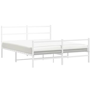 โครงเตียงคิงไซส์ทันสมัย ขนาด 59 x 79 นิ้ว สีขาวเคลือบผงเหล็ก - Product Image 4